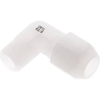 10x12mm & R3/8'' PVDF Elleboog Slangfitting met Mannelijke Schroefdraad 10bar/145psi