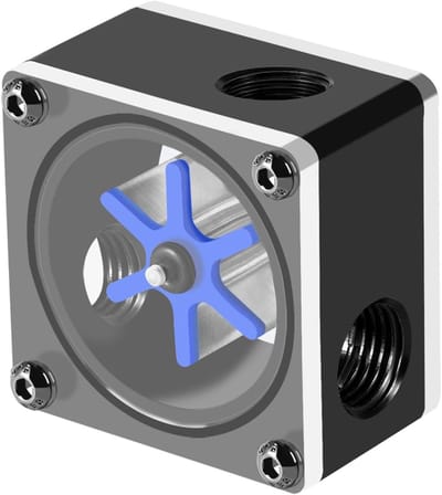 Waterkoeling Flowmeter G1/4, 3-Weg 6-Vleugel Waterdoorstromingssensor voor PC Koelsystemen, Digitale Display en Installatieaccessoires
