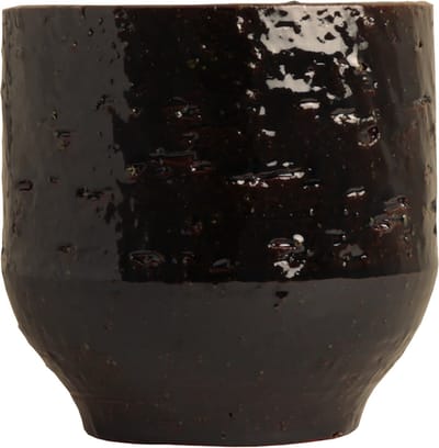 D&M Deco Bloempot Zwart-Bruin D 17 cm H 15.5 cm Opening 15 cm