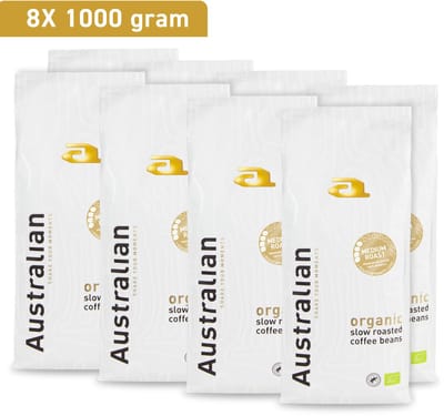 Australian Medium Roast koffiebonen- 1000 gram - 8 zakken - BIO/RFA