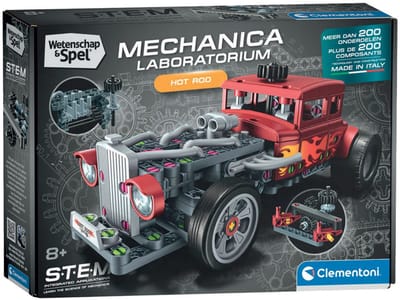 Clementoni Hot Rod - Auto Bouwpakket met 211 Onderdelen - Zuigers en Tandwielen - STEM Speelgoed - Wetenschap en Spel voor Kinderen vanaf 8 Jaar