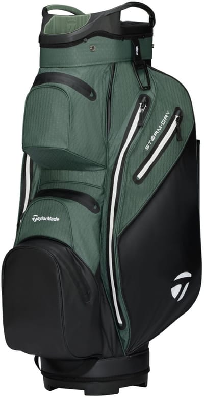 TaylorMade StormDry Waterproof Cartbag 2026 - Zwart Groen