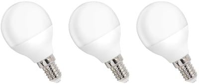 Spectrum LED Kogellamp E14 1W - 230V - 90 Lumen - 3000K Warm wit - Gezellig licht - Energiezuinig - 3 stuks