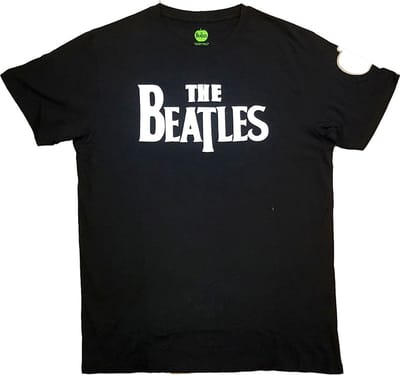 The Beatles - Drop T Logo Heren T-shirt - S - Zwart