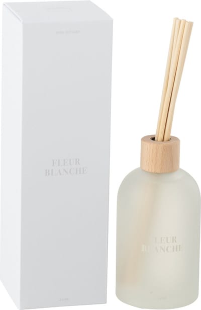 J-Line geurstokjes Accords Essentiels - Fleur Blanche - wit - 250 ml