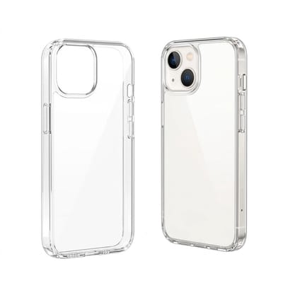 Transparant zacht TPU telefoon hoesje geschikt voor iPhone 13 mini dames en heren met schokbestendige randen en camera uitsparing backcover case