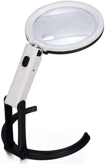 Vergrotende loep - Leesloep bureau - Antiek identificeren - Ingebouwde led-lamp - Opvouwbaar ontwerp - Antiek