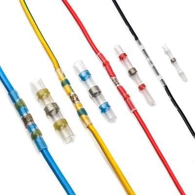 100 Stuks Waterdichte Solder Seal Draadverbindingen met Warmtekrimp, Ideaal voor Elektrische Toepassingen en Marinevoertuigen