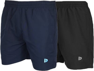 2-Pack Donnay - Sport/Zwemshort (Toon) - Sportbroek - Heren - Black/Navy (919) - maat S