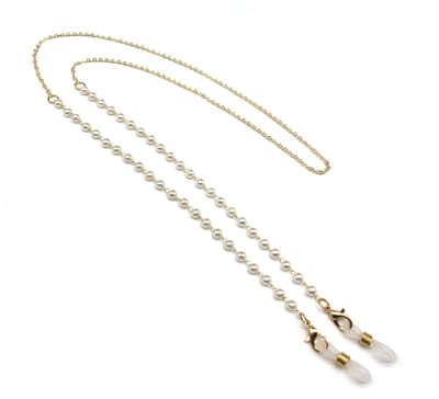 Brillenketting Goud - Brilkoord Ketting - Veilig Dragen - Verstelbare Clips - 6.7 x 3.8 cm - Goud