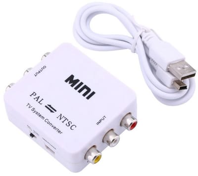 Dolphix - NTSC-PAL en PAL-NTSC converter - Ondersteunt 1920x1080P Full HD - Wit