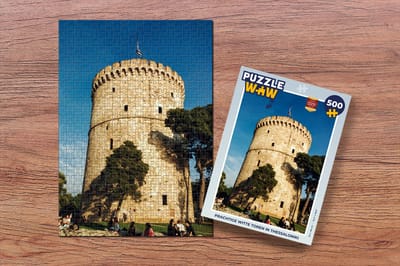 Puzzel Prachtige witte toren in Thessaloniki - Legpuzzel - Puzzel 500 stukjes