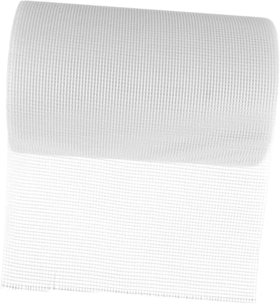 TOVBMUP 1 Rol Glasvezel Netband - Scheurvast Dichtingsband - 15x2500cm - Anti-kraak Anti-veroudering Waterbestendig Corrosiebestendig Vervormingsvrij - Geschikt voor Binnen en Buiten Muurreparatie en Versterking - Glasvezel Materiaal