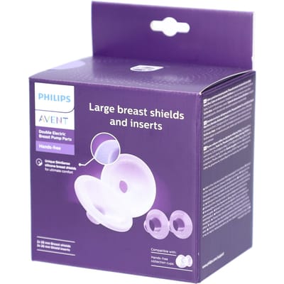 Philips Avent Grote Borstbeschermers & Inzetstukken – Comfortabele Pasvorm voor Grotere Tepels (28mm & 26mm) | SkinSense Siliconen voor Zachte Aansluiting - SCF552/11