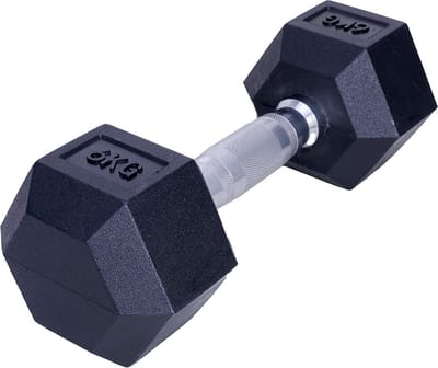 ForzaFit Hexagon Dumbbell Set 2x 6kg - Zwart - Rubber - Halter Gewicht voor Fitness