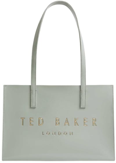 Ted Baker handtas Crinell Elongated Crinkle Icon Bag Grey Lichtgroen
