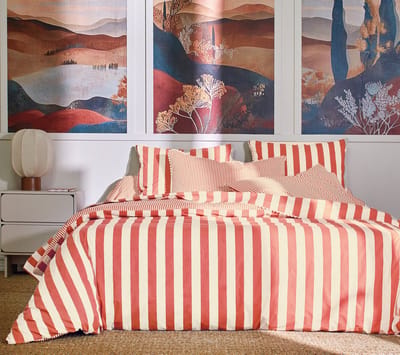 Blanc Des Vosges dekbedovertrek Bella Vita Terra Cota 240x220 cm