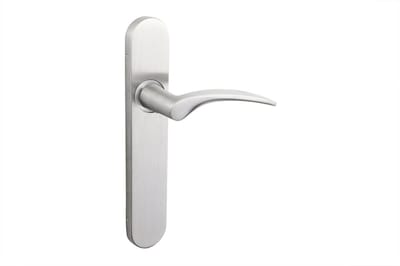 Lavuzo deurkruk Lodini RVS met afgerond schild | Per set | Deurklink met schild