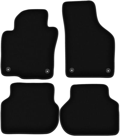 BASIC zwarte veloursmatten voor: Volkswagen Jetta VI sedan, stationwagen, variant (2010-2018)