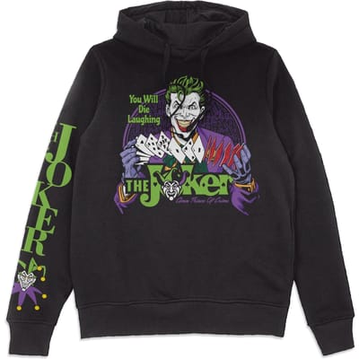 Joker Die Laughing Hoodie - Black - S - Zwart