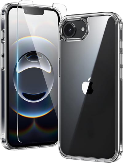 Exobox Geschikt voor Apple iPhone 16e - Krasbestendig - Militaire - Ruige Slanke Back Cover Hoesje - Transparant