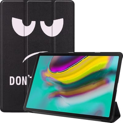Hoesje - Geschikt voor Samsung Galaxy Tab S5e - Dun & Stevig - Hardcover Book Case - Trifold Bookcase Hoes - Hard Cover - Tablethoes - Don't Touch Me