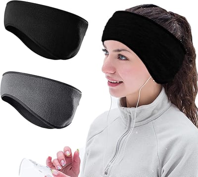 Famanu - 2 stuks Wintersporthoofdband, sporthoofdband, oorwarmers, oorbescherming, hoofdband voor dames en heren