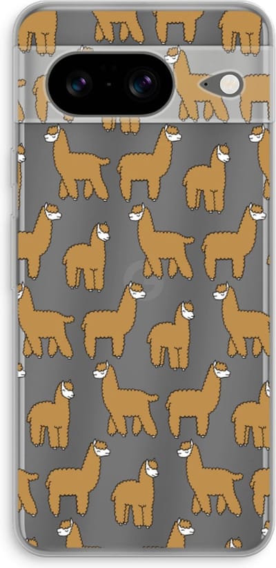 Case Company® - Hoesje geschikt voor Google Pixel 8 hoesje - Alpacas - Soft Cover Telefoonhoesje - Bescherming aan alle Kanten en Schermrand
