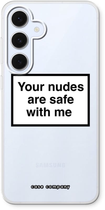 Case Company® - Hoesje geschikt voor Samsung Galaxy S24 FE hoesje - Safe with me - Soft Cover Telefoonhoesje - Bescherming aan alle Kanten en Schermrand