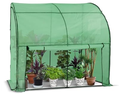 Winterharde Foliekas met Oprolbare Zijwanden en Waterdichte PE-Folie – Tuinbroeikas met Stabiel Metalen Frame