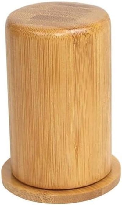 Tandenstokerhouder - Tandenstokerdispenser - Tafeldecoratie - Handgepolijst carbonisatie - 5 x 8.5 cm - Natuurlijk