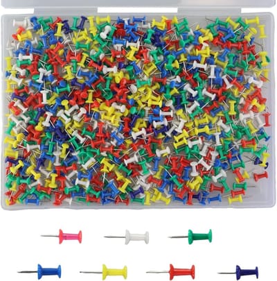 700 Pieces Multicoloured Thumbtacks, Pin Pin Creative Decorative Colorful Thumbtacks, Large Colorful Pin Board - ShopVlot