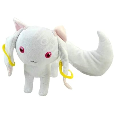 23cm Kawaii Kyubey Pluche Speelgoed Puella Magi Madoka Magica Magische Qbay Zacht Gevuld Speelgoed Poppetje Voor Kinderen Meisjes Verjaardag Kerstcadeau wit