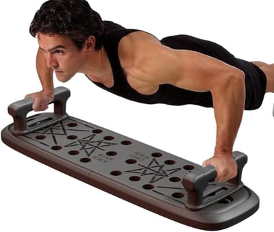 Push-up Board - Trainingsbord Handvatten - Krachttraining Thuis - Veelzijdige Opties - 64x19cm - Zwart