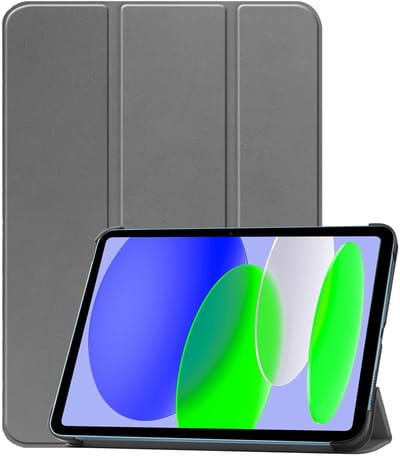 Hoesje Geschikt voor Apple iPad A16/A18 (2025/2026) - 11 inch (11e & 12e generatie) - Dun & Stevig - Trifold Bookcase - Hard Cover - Hardcover Book Case - Tablet Hoes - Grijs