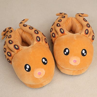 Grappige pantoffels | Octopus Sloffen | One size fits all maat 34 t/m 40 voor Kinderen, Dames en Heren | Octopus Pantoffel | Zachte binnenschoenen | Dieren Sloffen | Sloffen en Pantoffels maat 34, 35, 36, 37, 38, 39, 40
