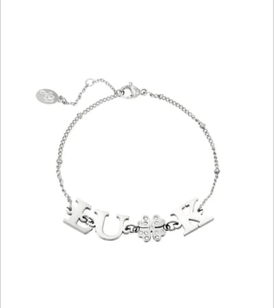 Armband Luck - Zilver - Stainless Steel - Feestdagen - Cadeau - Yehwang