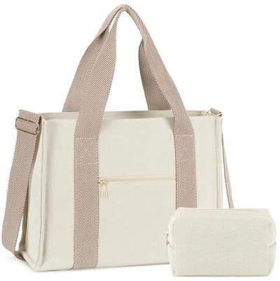 Tote Bag voor Vrouwen - 15.6 inch Laptop Schoudertas met Clutch Purse