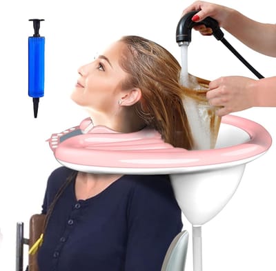 Draagbare opblaasbare shampoobak, mobiele salon, opvouwbare haarwasbak voor het wassen van haar voor gehandicapte zwangere vrouwen, kinderen, senioren in bed en thuis