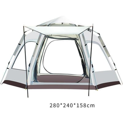 WTEMPO Waterdichte Buitentent, Campingtent met Grote Ruimte, Volautomatisch en Draagbaar, Campingartikelen 280*240*158cm