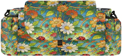 Kinderwagen Organizer - Schoudertas Caddy - Onderweg Opslag - Afneembare Zakjes - 425 cm - Flora Lieveheersbeestjes