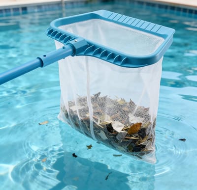 Zwembad Bladschep - Zwaar Uitvoering - Gaas Rake Net - Voor Bladen Insecten en Gras - Onderhoudsgereedschap - （Paal Niet Inbegrepen）
