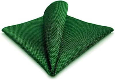 Zakdoek Heren - Pochette Mannen - Feestelijke Gelegenheid - Handgerolde Randen - 32 cm - Blauw Groen Geel
