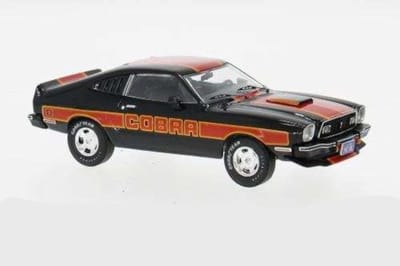 Ford Mustang II Cobra 1977 Zwart Modelauto 1/43 Ixo Models