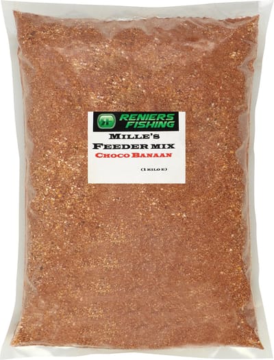 Reniers Fishing Mille’s Feedermix Carp 1 kg – Karper Feeder Voeder met Zaden & Vismelen - Smaak : Choco - Banaan