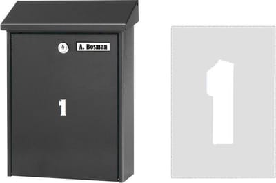 Huisnummer sticker 1 WIT (6cm hoog) / plakcijfer / cijfersticker