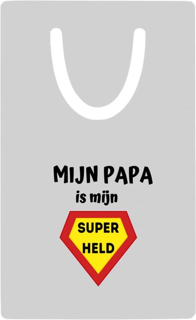 Hacebo® - mijn papa is mijn superheld metalen boekenlegger - Vader - super papa - vader cadeautjes - vaderdag - verjaardag - geschenk - kado Bladwijzer boekenleggers - 7.6 cm x 5cm