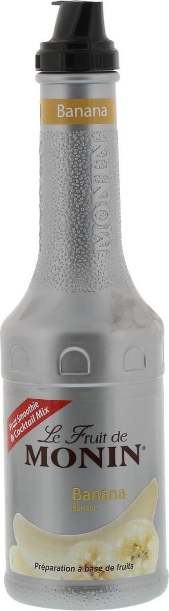 Monin Banaan Puree – Fruitpuree voor Cocktails & Smoothies – 1 Liter Knijpfles