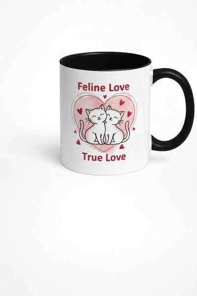 Feline Love True Love Mok - Romantisch Katten Koppel Design - Liefde Cadeau
