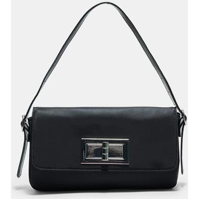 Stradivarius Schoudertas met studs  Zwart OS